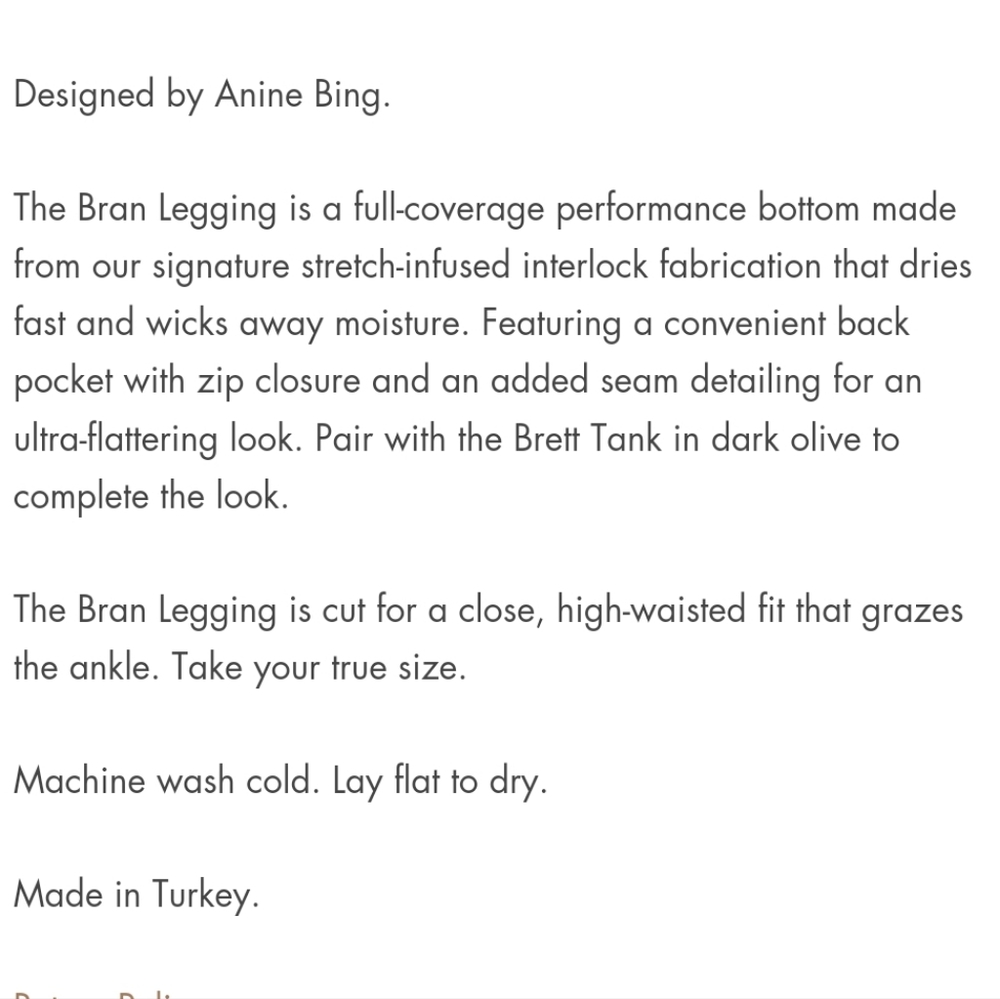 Anine Bing Sport Bran Leggings full‎ coverage - Picture 5 of 11